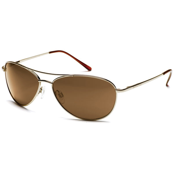 Suncloud Patrol Metal Alloy Frames Polarized Sunglasses - Gold/Brown