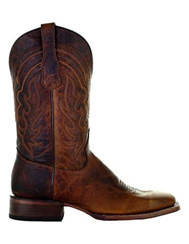 Circle G L5733 Men’s Emb Wide SQ Toe - Brown