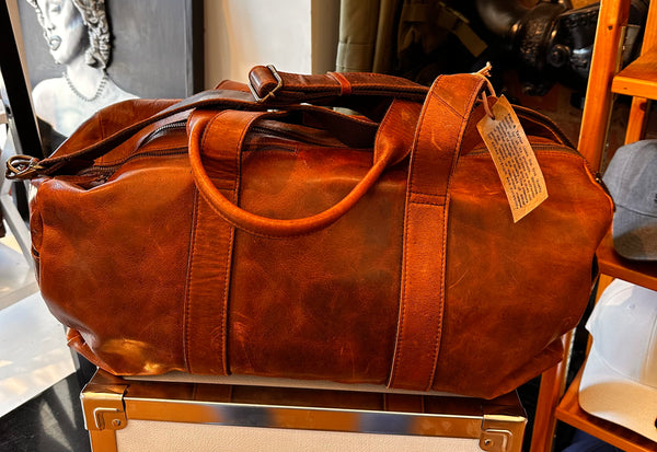 Paul & Taylor 16192 Over Night Bag - Honey Brown