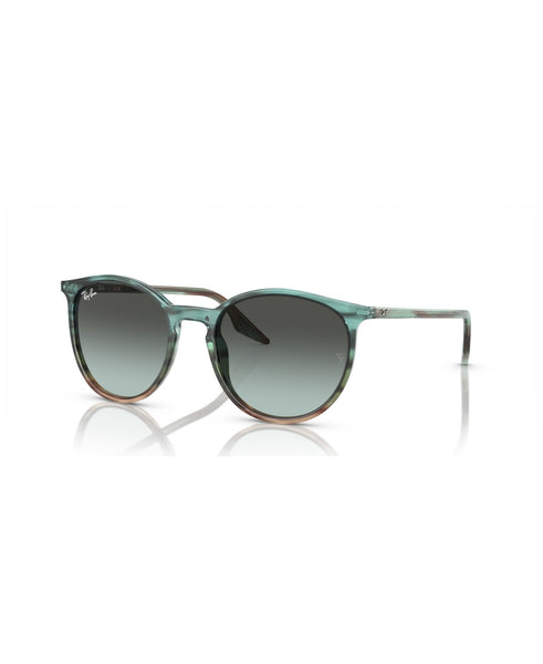Ray-Ban Striped Blue RB2204 Sunglasses - Black - Crystal Green Unisex Rectangle