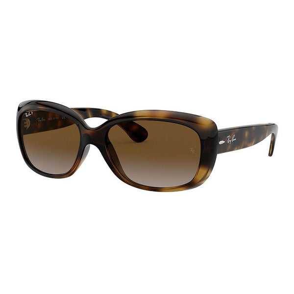Ray-Ban Jackie Ohh 4101 Sunglasses 710/T5 - Havana - Grey Gradient Brown Polar Women Rectangle
