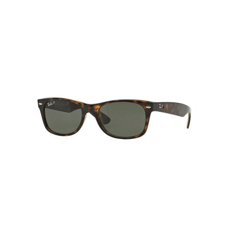 Ray Ban New Wayfarer 2132 Sunglasses - Medium - 55mm 902/58 - Havana - Crystal Green Polarized Men Square