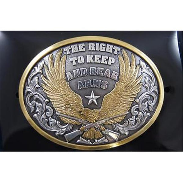 M&F Nocona 37117  Oval Eagle Right to Bear Arms Buckle
