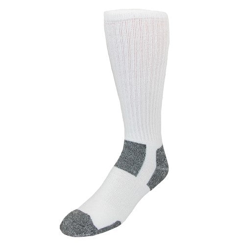 Carolina Mills 2837 Socks Steel Toe Boot Work Socks (2 Pair Pack) White