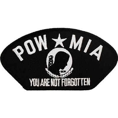 PATCHES: POPW/MIA HAT, Not Forgotten (3" X 5-1/4")