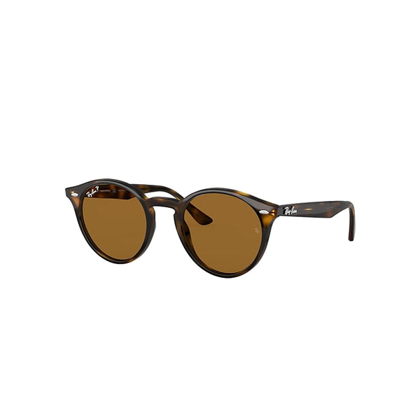 Ray Ban Polarized Brown Classic B-15 Round Sunglasses RB2180 710/83