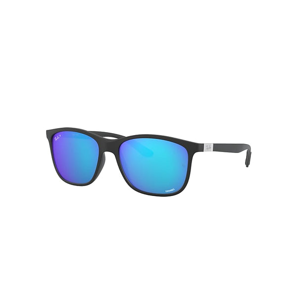 Ray-Ban RB4330CH Chromance Matte Black / Green Mirror Blue