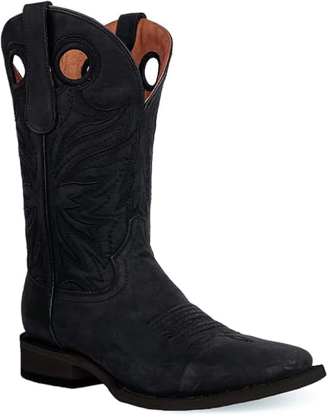 Circle G L6079 Men’s Emb Wide SQ Toe - Black