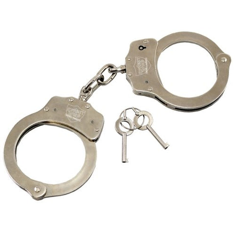 Street Wise SWNPSSH Nickel Plated Solid Steel Handcuffs