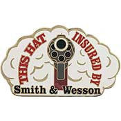 PINS- GUN, HAT INSURED BY 2ND AMENDMENT (1-1/4")
