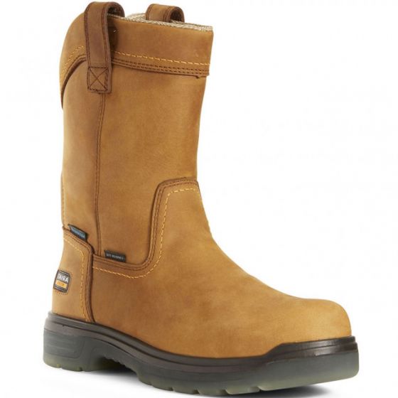 ARIAT 10027328 MEN'S TURBO WATERPROOF WESTERN WORK BOOTS - CARBON TOE