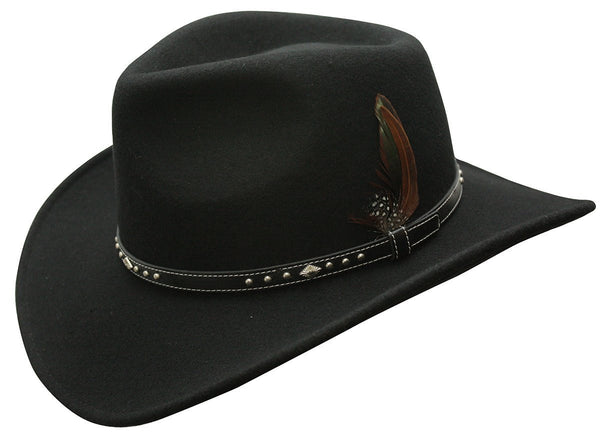 Conner: Outback 100% Waterproof Wool Hat Black