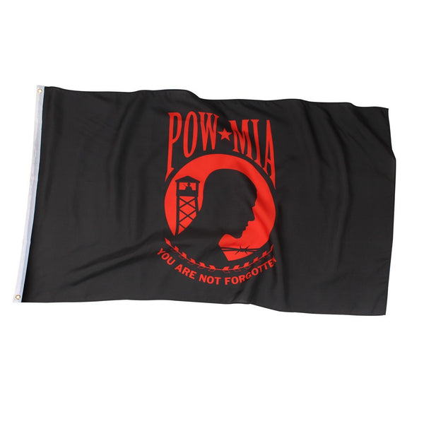 Flags: POW MIA 3′ x 5′ Flag (Red)