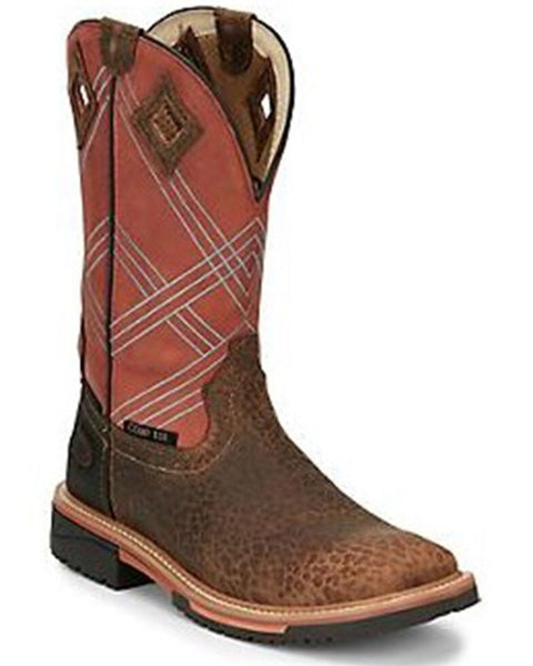 Justin SE4218 Men's Dalhart Waterproof Western Work Boots - Nano Composite Toe