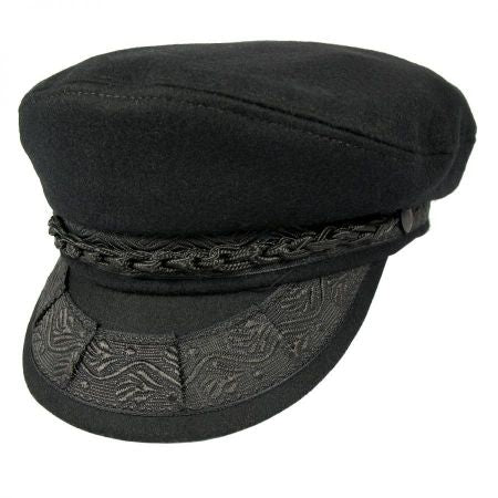 Aegean Wool Greek Fisherman's Cap in Black