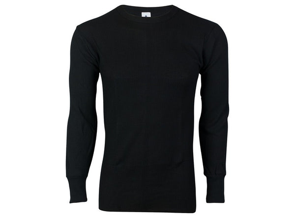 Indera: Heavyweight Thermal Long Sleeve Shirt Black