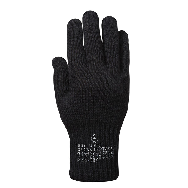 Rothco Gloves: G.I.Wool Glove Liners - Black