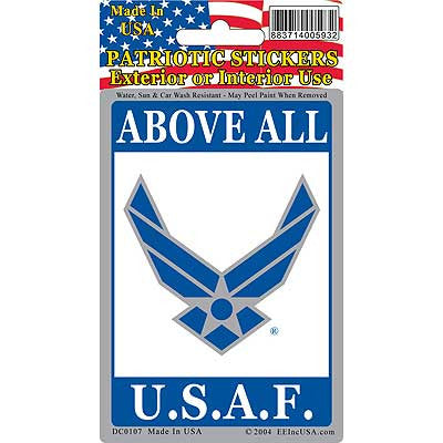 STICKER: USAF SYMBOL (3"X4")