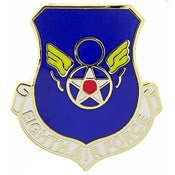 Pins: USAF - Air Force, 008TH, SHIELD, MIN (MINI) (3/4")