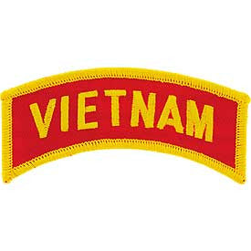 PATCHES: VIETNAM, TAB (CLR) (1"X3-1/2")