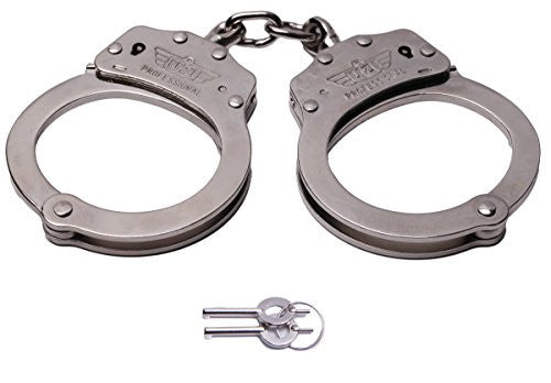 Uzi Uzi Professional Stainless Steel Double Lock Handcuffs With Two Keys - Silver