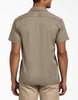 Dickies Men's FLEX Slim Fit Short Sleeve Twill Work Shirt - Khaki