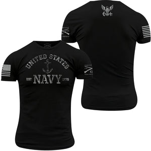 Grunt Style Men's USN - Est. 1775 - Black