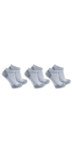 Carhartt Men’s Midweight Cotton Blend Low Cut Sock- 3 Pack