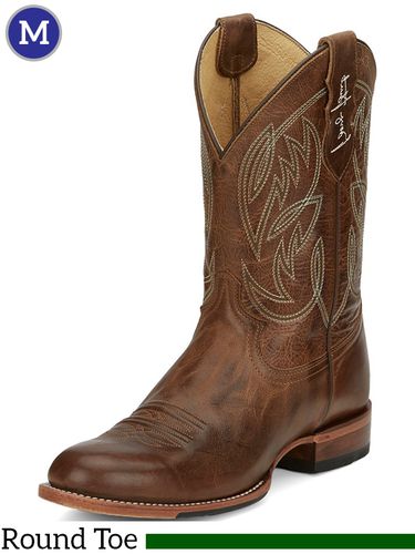 JUSTIN MEN'S PEARSALL WESTERN BOOTS - ROUND TOE