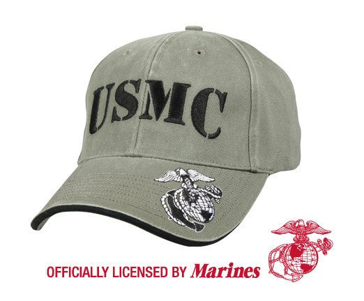 Rothco Hats: VINTAGE OLIVE DRAB USMC LOW PRO CAP