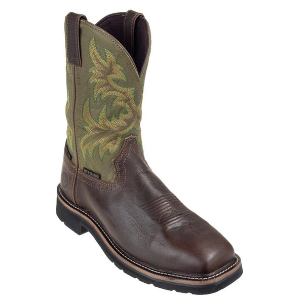 Justin Boots: Men's Dark Brown SE4570 Keaven WP Met Guard Work Boots