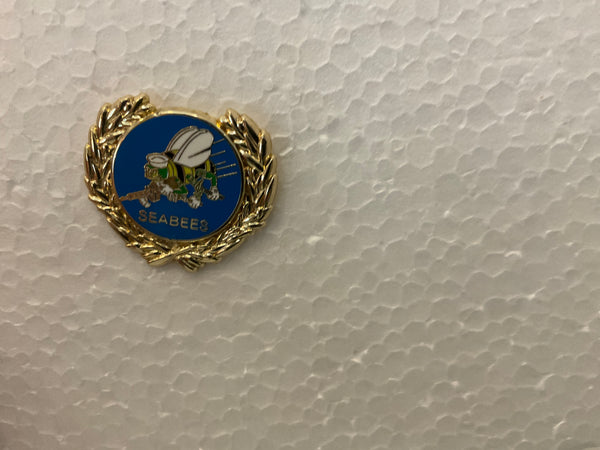 PINS Navy USN, Seabees wreath