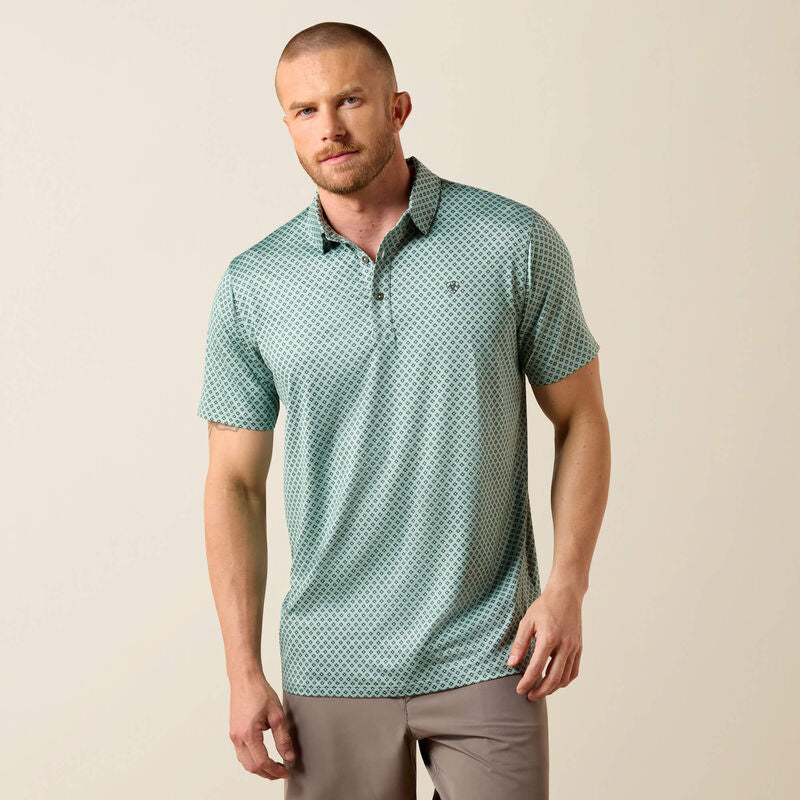 Ariat 10073585 SS polo - Beach Glass / Diamond