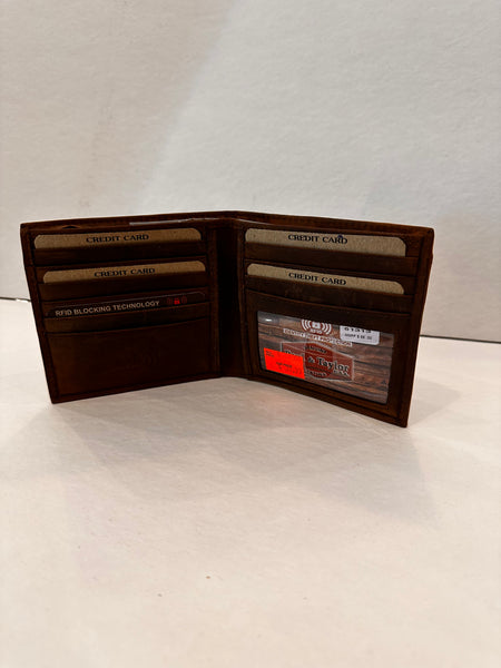 Paul & Taylor 51313 Bi Fold Wallet - Honey Brown RFID Protection