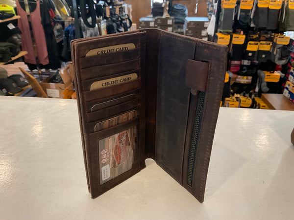 Paul & Taylor 51355 Long Wallet - Honey Brown
