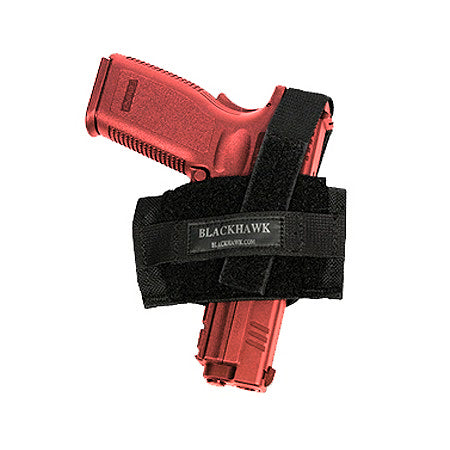 BlackHawk 40FB02BK Flat Belt Holster Ambidexterous Universal Adjusted Thumbreak