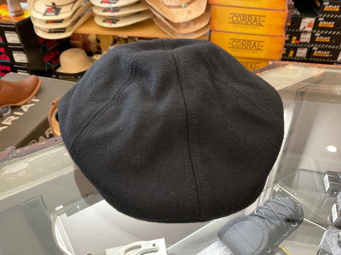 Broner 72-071 Black 6 Panel Pub Cap - Satin lined