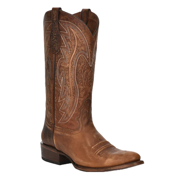 Circle G L5979 Men’s Oil Embroidery Round Toe - Brown