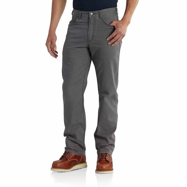 Carhartt Men's Rugged Flex Relaxed Fit Canvas 5-Pocket Work Pants Gravel