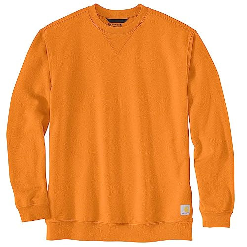 Carhartt Men's Midweight Crew Neck Sweatshirt Marmalade Heather