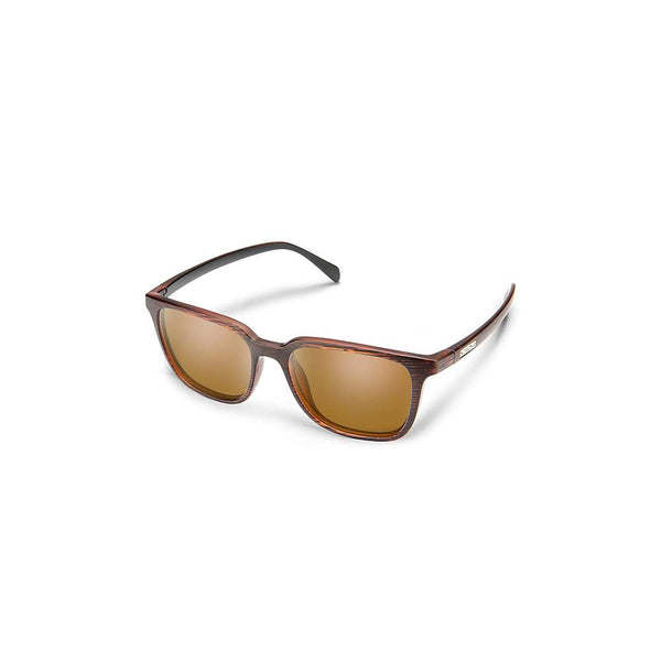 Suncloud 204201 Boundary - Burnished Brown - Polarized Brown Unisex Rectangle