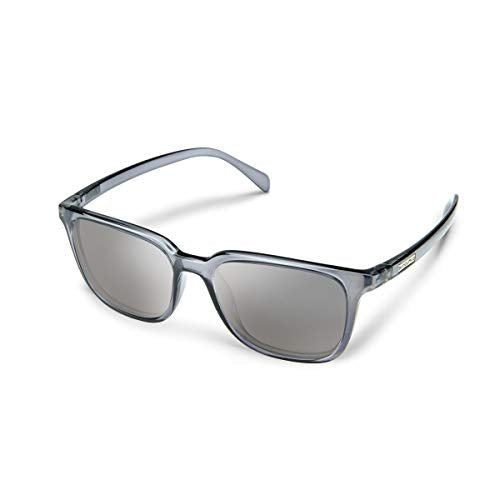 Suncloud Boundary 204201 Sunglasses - One Size - Transparent Gray / Polarized Silver Mirror