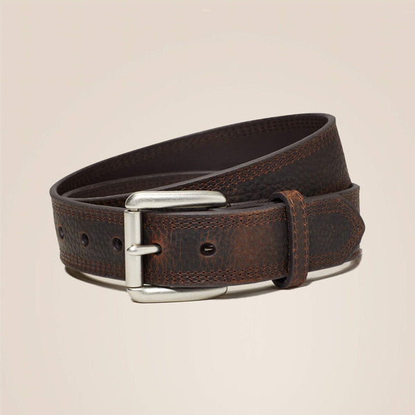 Ariat A10004630 Triple Stitch Work Belt - Mens, Brown Rowdy