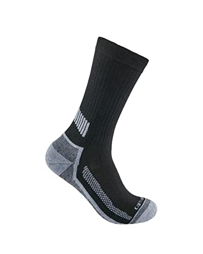 Carhartt Men's Force Midweight Crew Socks 3-Pack Black SC4223M