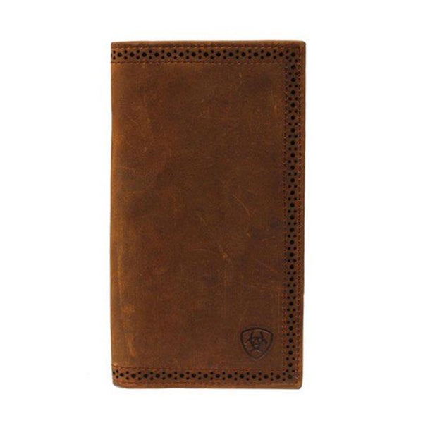 ARIAT Mens Rodeo Perforated Edge with Brand Logo - Accessories Wallet - A3512644