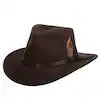 Scala DF6 Mens Crushable Felt Outback Hat - Olive