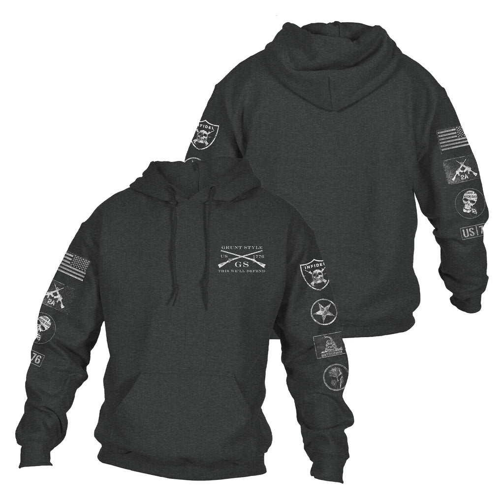 Grunt Style Dark Heather Patch Hoodie