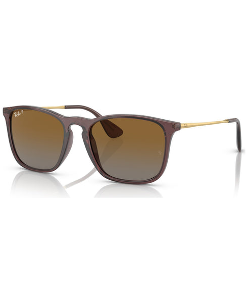 Ray-Ban Chris 4187 Sunglasses 6593T5 - Brown - Grey Gradient Brown Polar Men Square