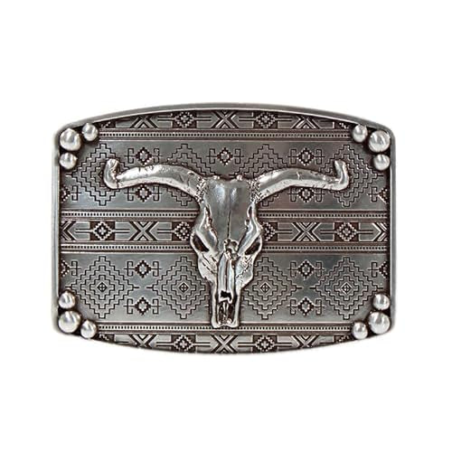 M&F Nocona 37716 Rectangle Bull Skull Buckle