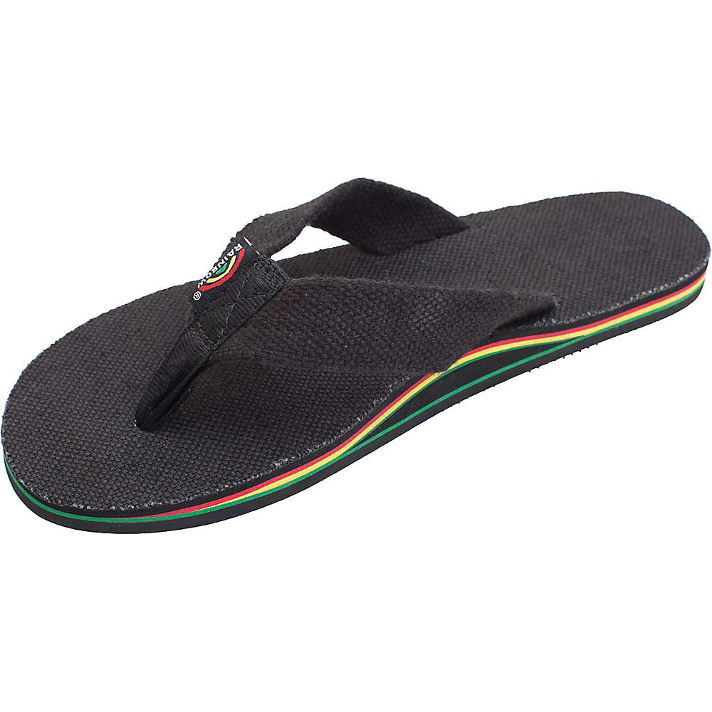 Rainbow RastaHMP Men's Hemp Rasta Sandal - Black